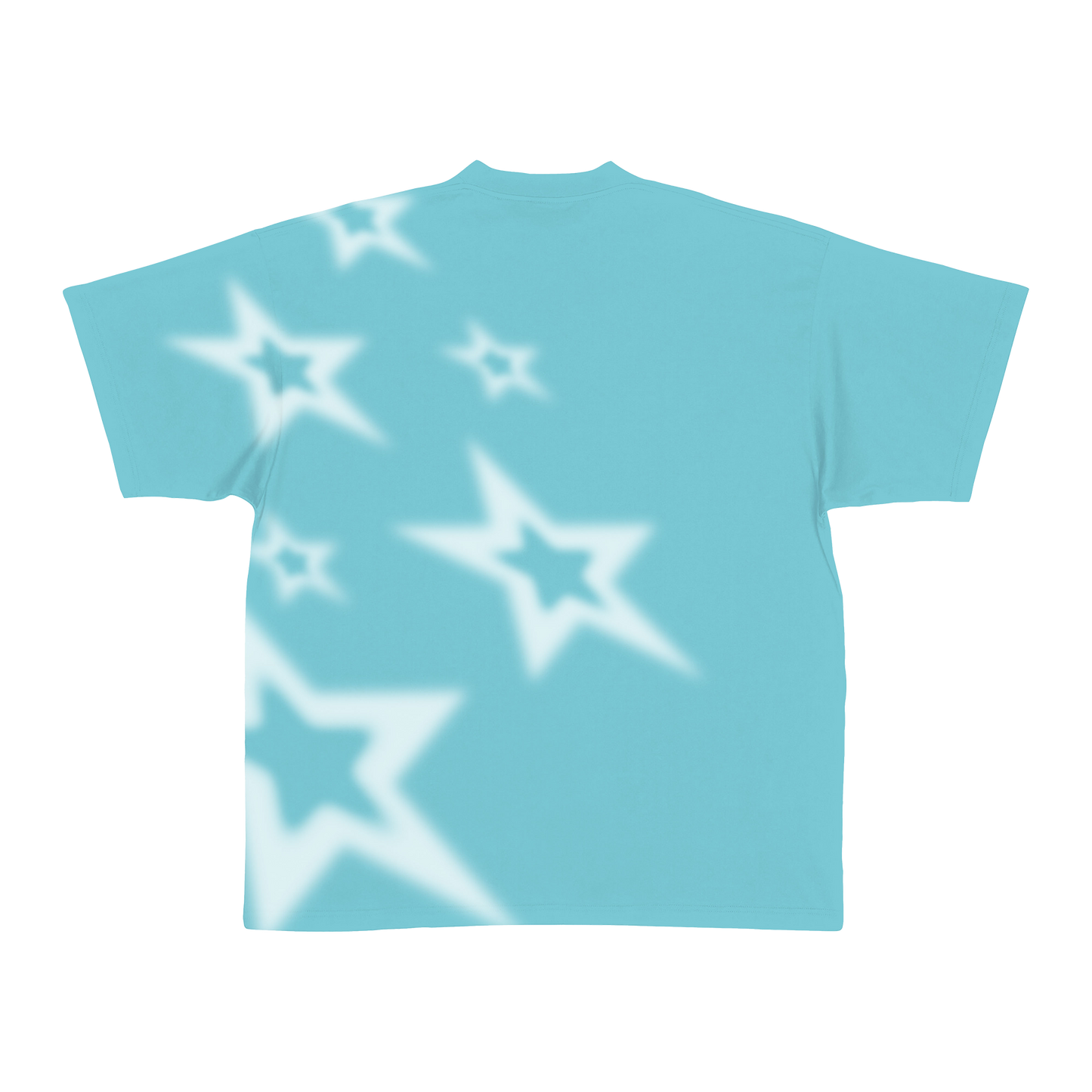 Wash blue star tee