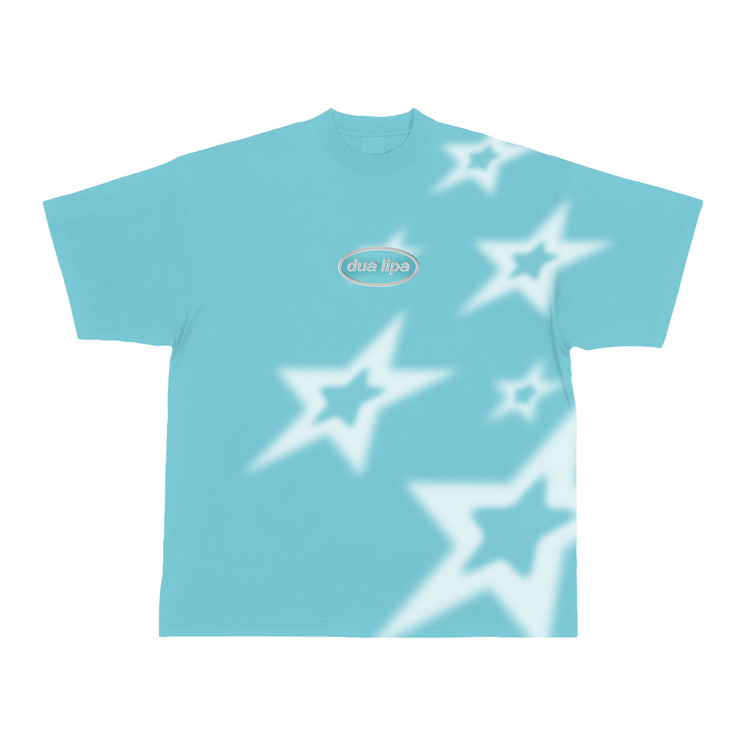 Wash blue star tee